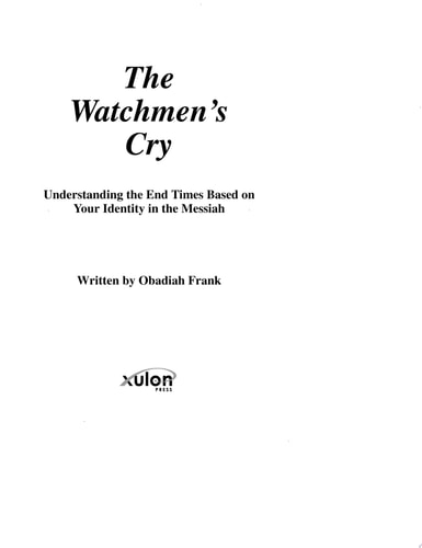 The Watchmen’s Cry — Obadiah Frank