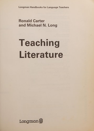 Teaching Literature — Ronald Carter